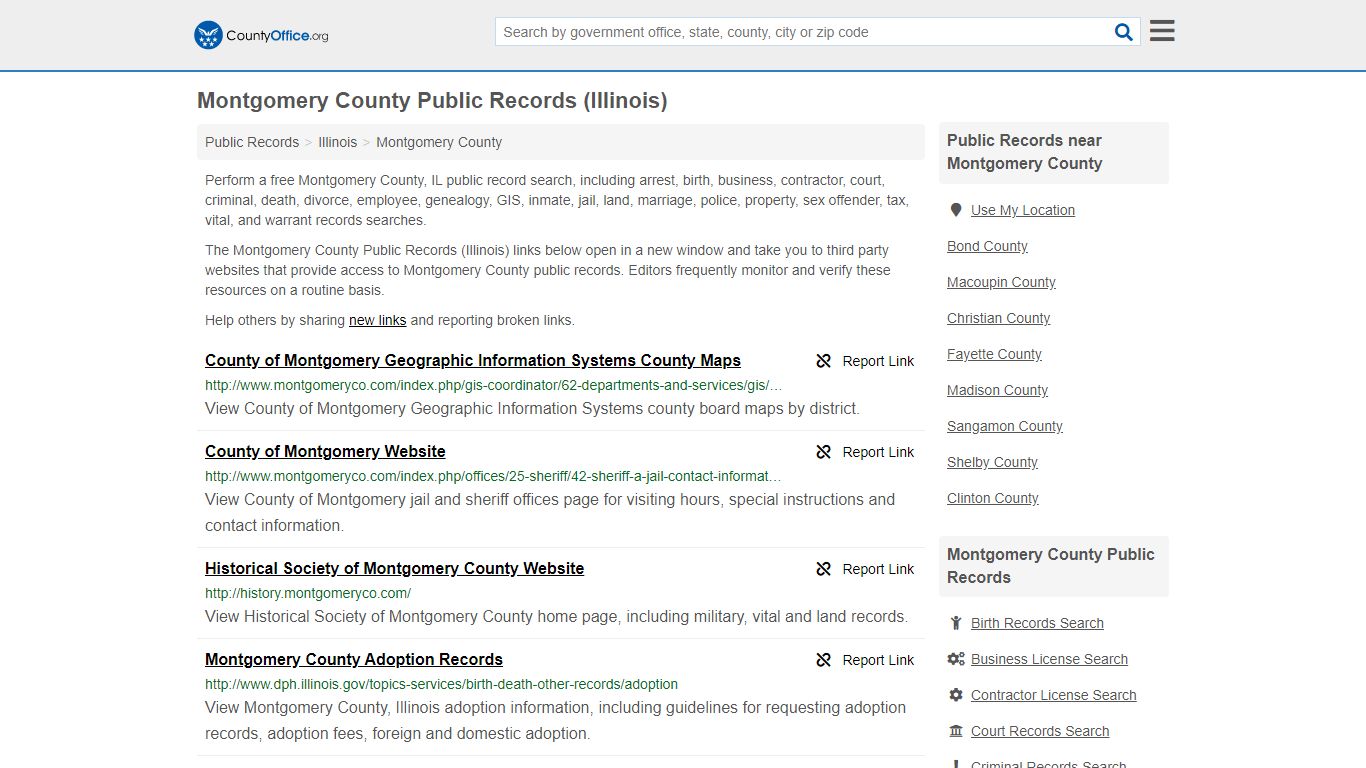 Public Records - Montgomery County, IL (Business, Criminal ...