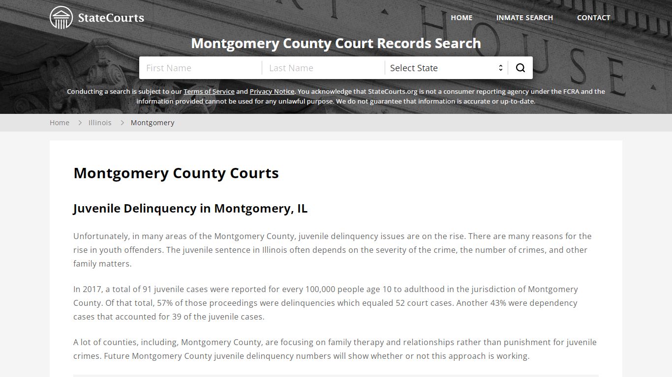 Montgomery County, IL Courts - Records & Cases - StateCourts