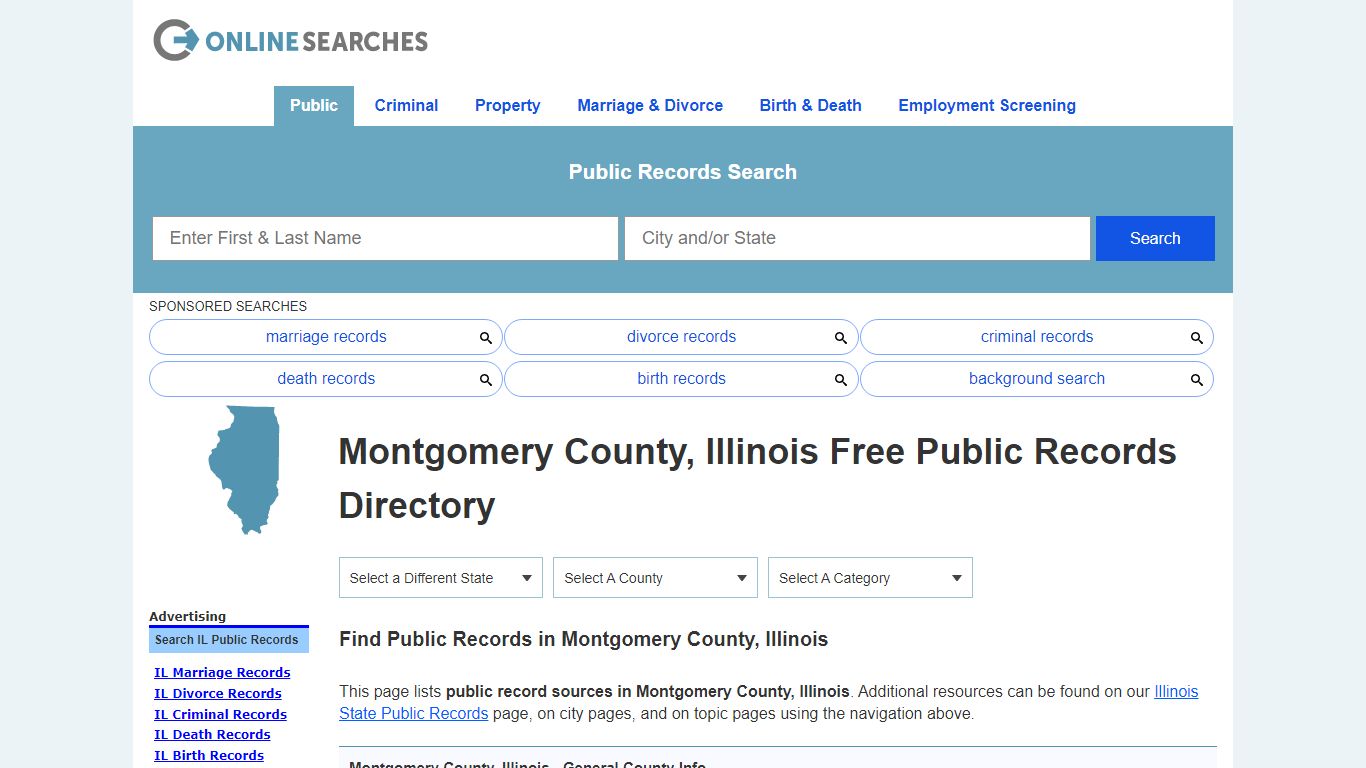 Montgomery County, Illinois Public Records Directory
